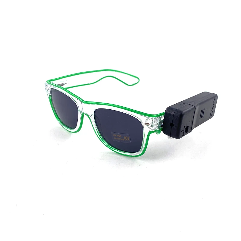 EL Wireless Leuchtende LED-Brille, Neon-Leuchtbrille, modische Brille für Damen und Herren, Hochzeits- und Club-Requisiten, Partygeschenk – Detail 16