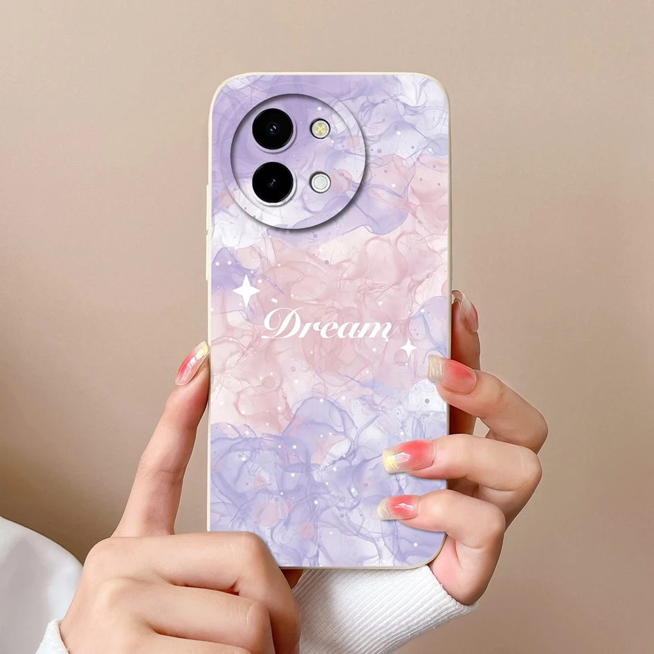 Stylish Painted Anti-Slip Liquid Silicone Phone Case