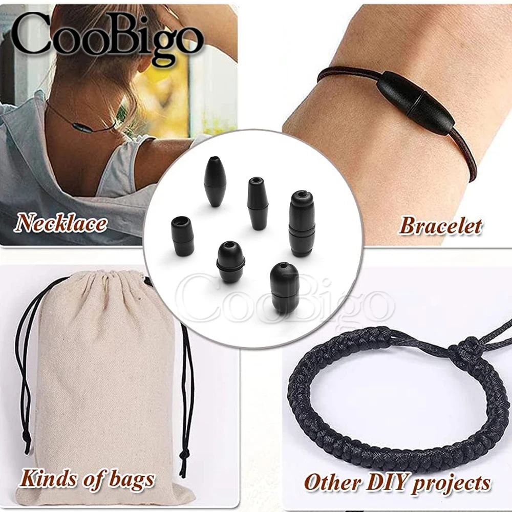 50pcs Breakaway Safety Clasp Bead Barrel Connector Cord Lock Plastic Buckle  Lanyard Clothes Shoelace Bracelet Necklace DIY Craft
