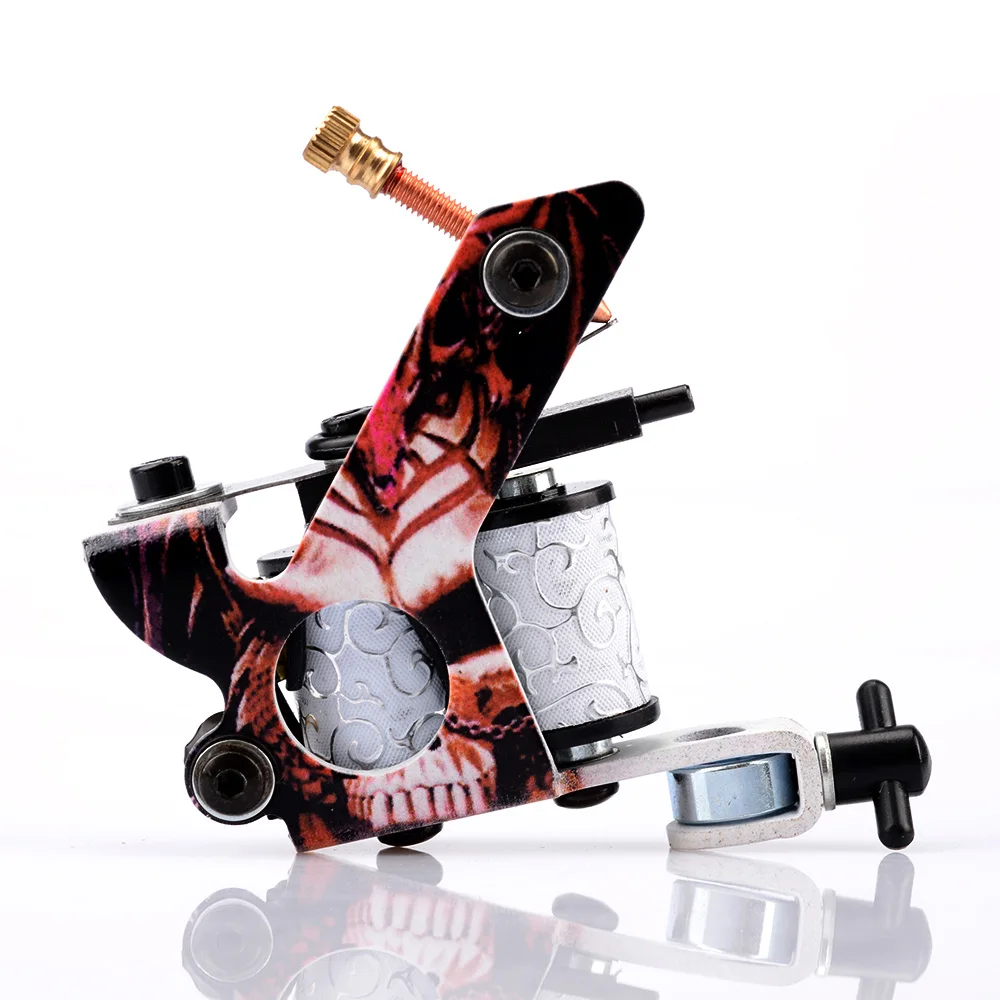 Tattoo Supplies 10 Wrap Coil Tattoo Machine Gun For Liner And Shader Body Art Machine Beginner Beauty Care Tool tattoo supplies