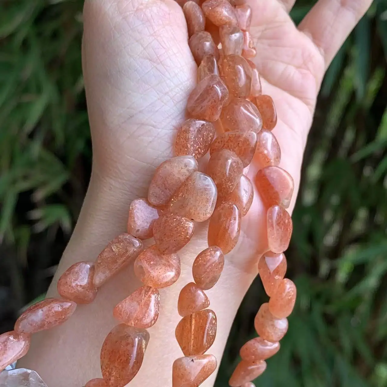 Natural Sanidine Gold Sunstone Bracelet For Woman Crystal Bracelet Jewelry Orange Stones Wholesale Healing Energy Gift Lucky