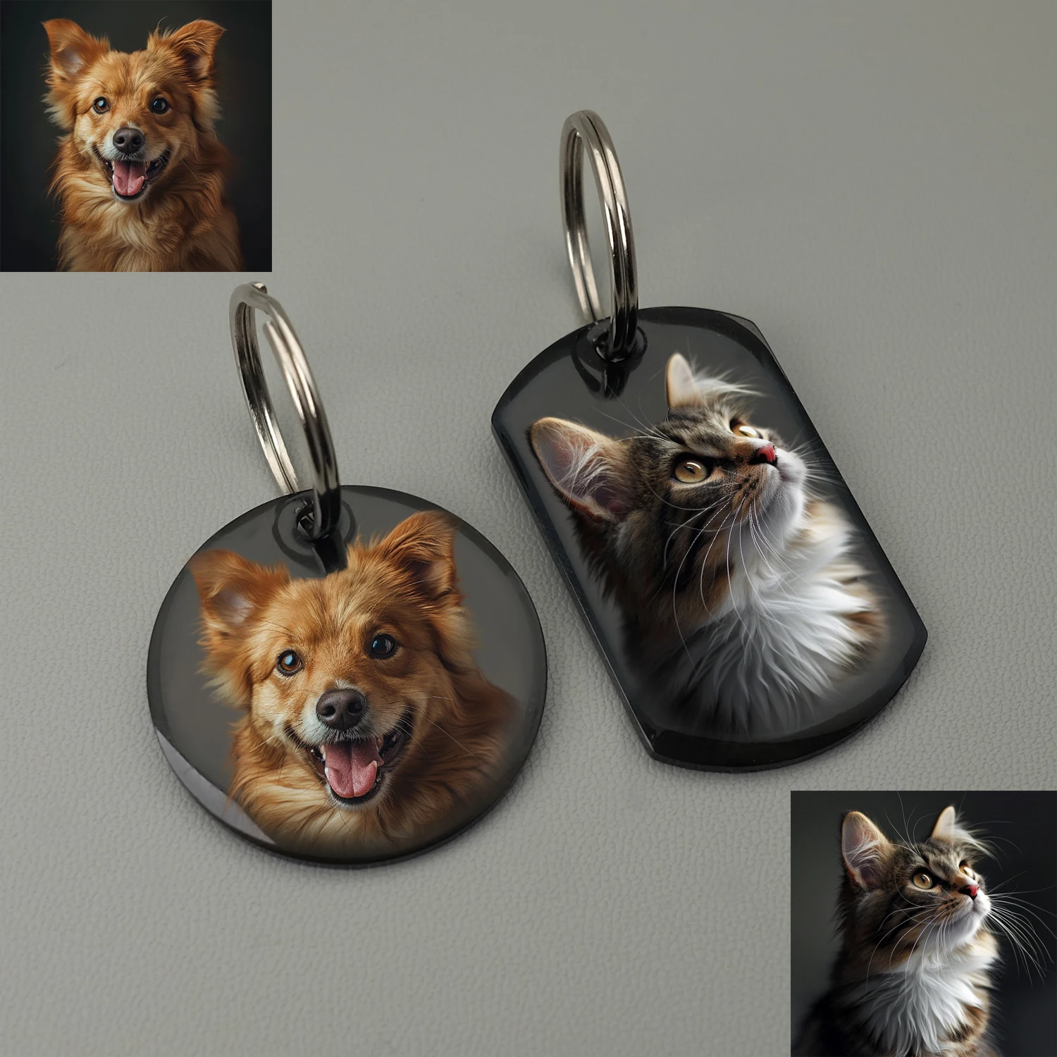 Pet Tags Customizable Dog Tags Personalized Dog Tags Engraved for cat keychain dog Photo Memorial KeepsakeSympathy Gifts