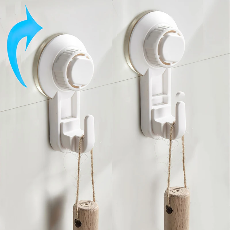 Punch Free Suction Cup Hooks Strong Self Adhesive Door Wall Vacuum Hooks Clothes Hangers Towel Racks For Kitchen Bathroom