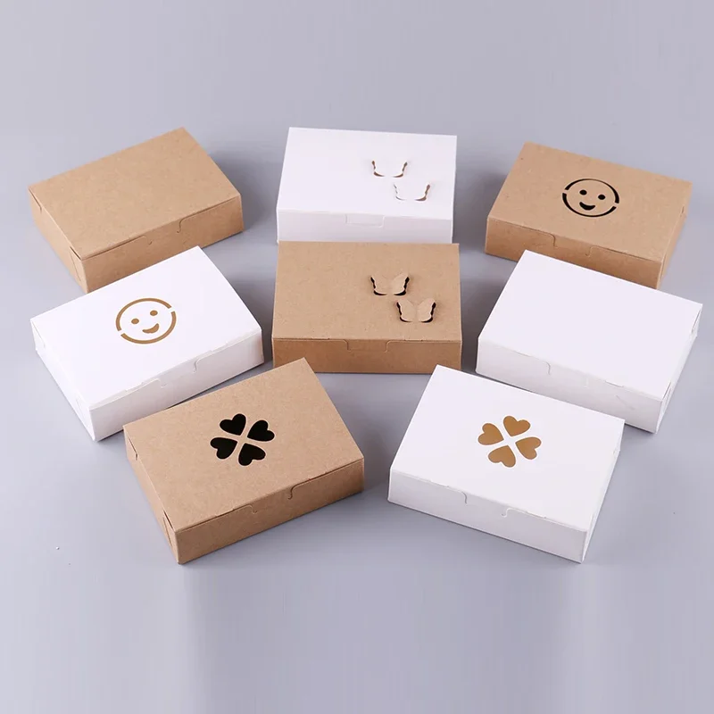 50pcs Kraft Paper Lunch Box Disposable Meal Prep Containers Food Takeout Boxes Restaurant Home Takeaway Salad Snack Carton