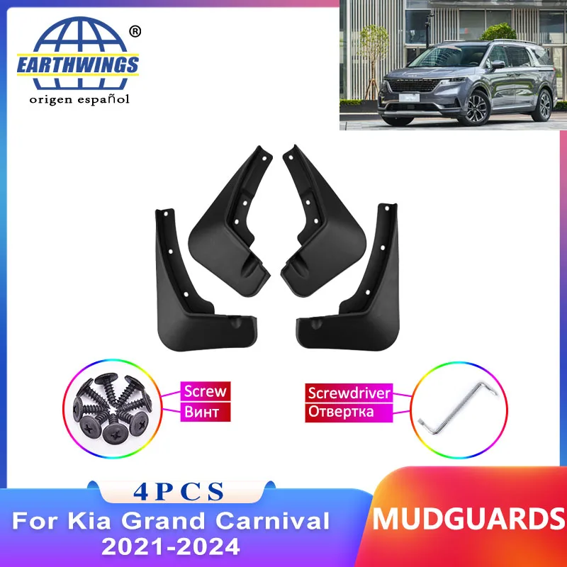 

Mudflap For Kia Grand Carnival LX 2021-2024 New Mudguard Front Rear Fender Car Styling Accessorie Upgrade Version Four Piece Set