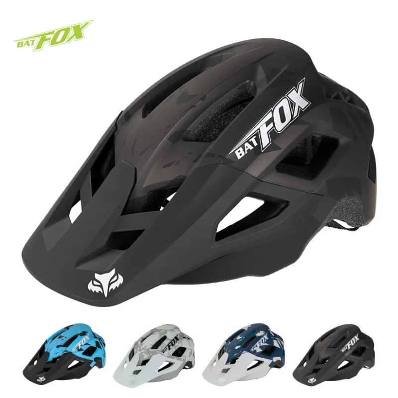 BATFOX-Casco de Ciclismo ultraligero para hombre y mujer, protector de cabeza moldeado integralmente para bicicleta de montaña y carretera, XC