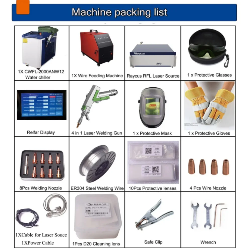 Raycus Laser Welding Machine 1500W/ 2000W/ 3000W Double Wobble Handheld Laser Welder 4 in 1 Laser Cleaning Welder Cutting Metal 6