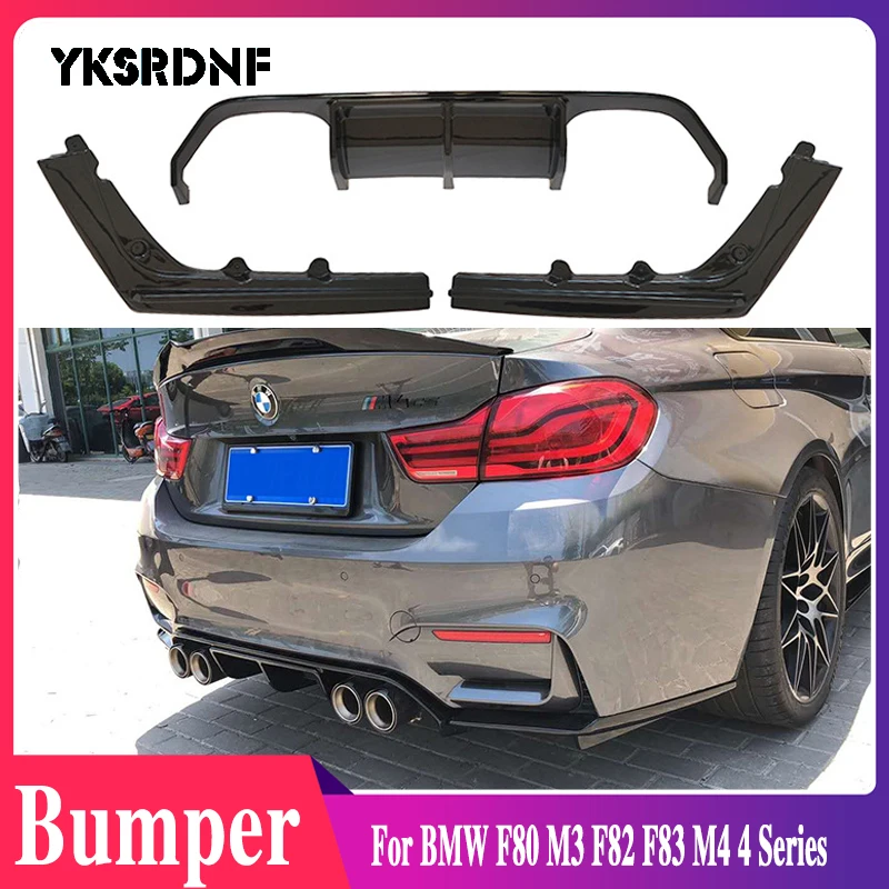 For BMW F80 M3 F82 F83 M4 4 Series 20142017 Carbon Fiber Rear Diffuser