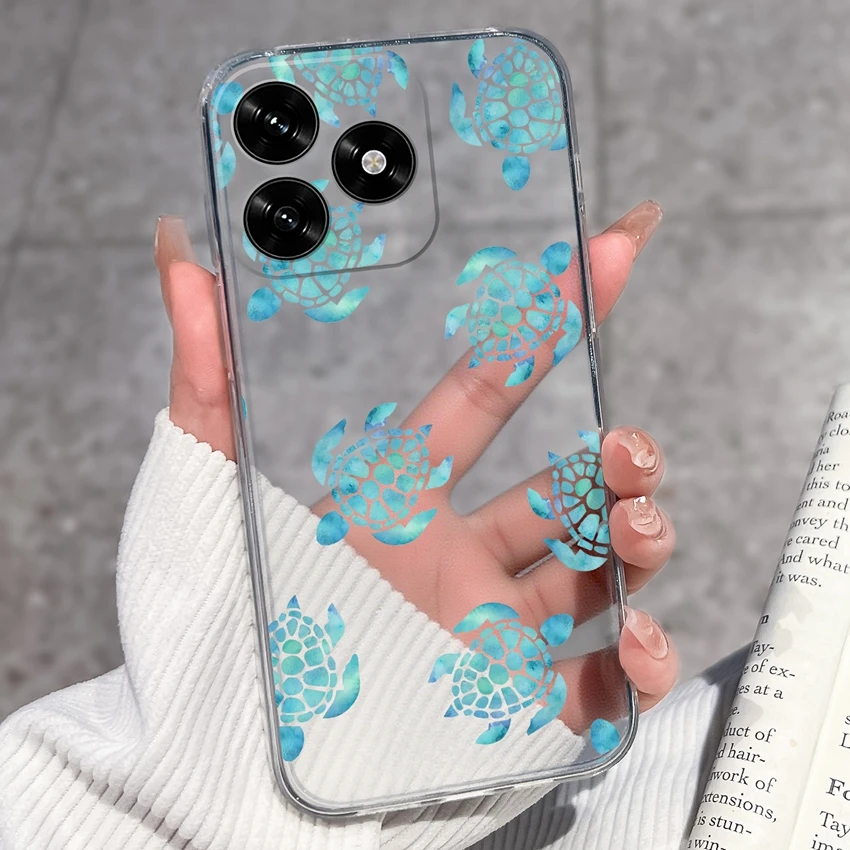 Cute Pet Dog Pattern Transparent TPU Soft Silicone Anti-Slip Protective Phone Case
