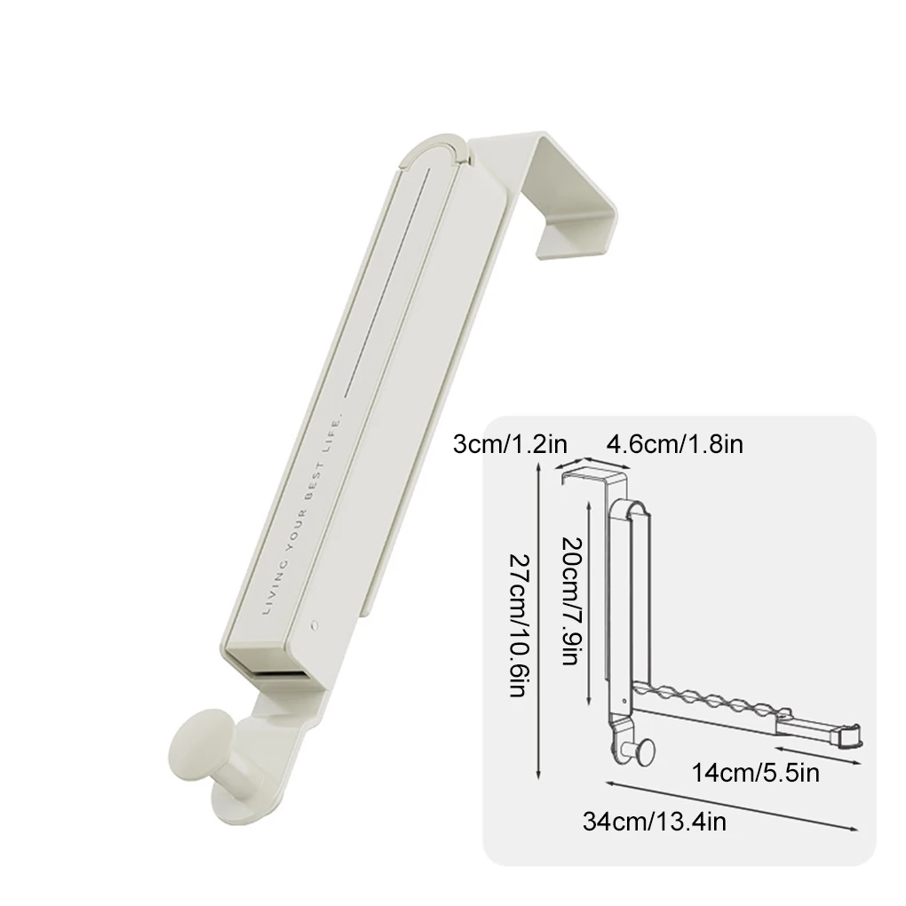 Aluminum Alloy Space-saving Coat Hook Organize Wardrobe With Folding Door Hanger Clothes And Towels B