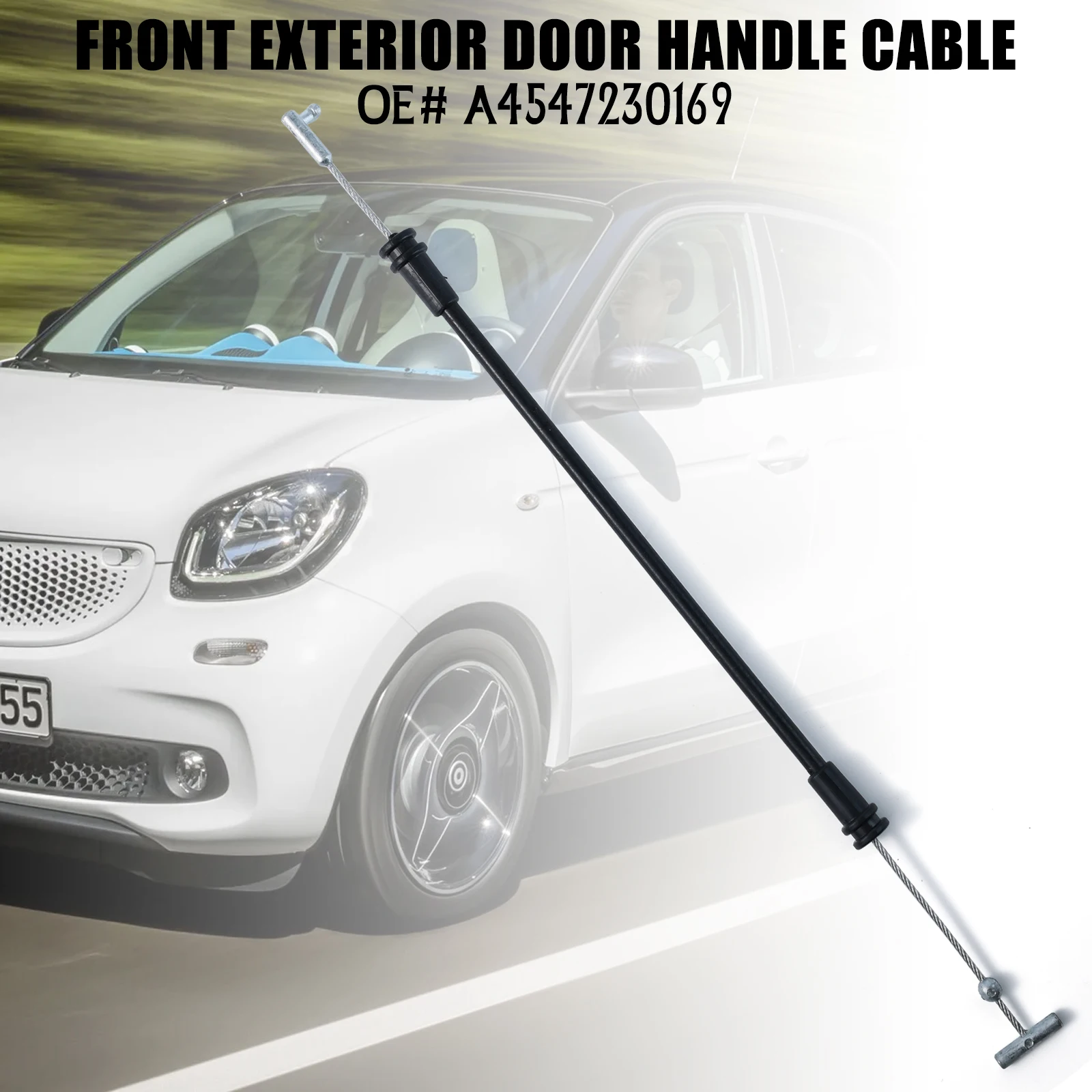 Smart Forfour 2004 2005 2006 자동 액세서리 잠금 교체 자동차 앞 좌측 또는 우측 외부 도어 핸들 케이블 4547230169