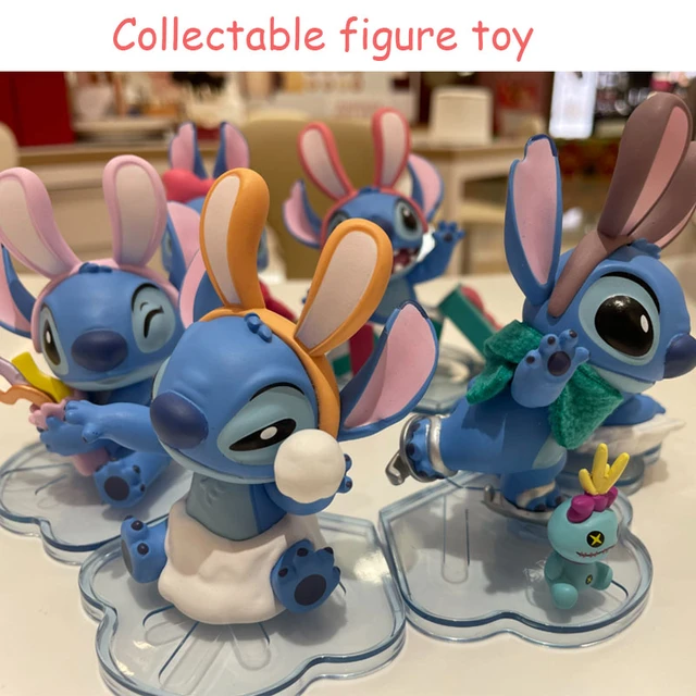 Disney Anime Stitch Action Figure Toy Stitch And Angel 14cm