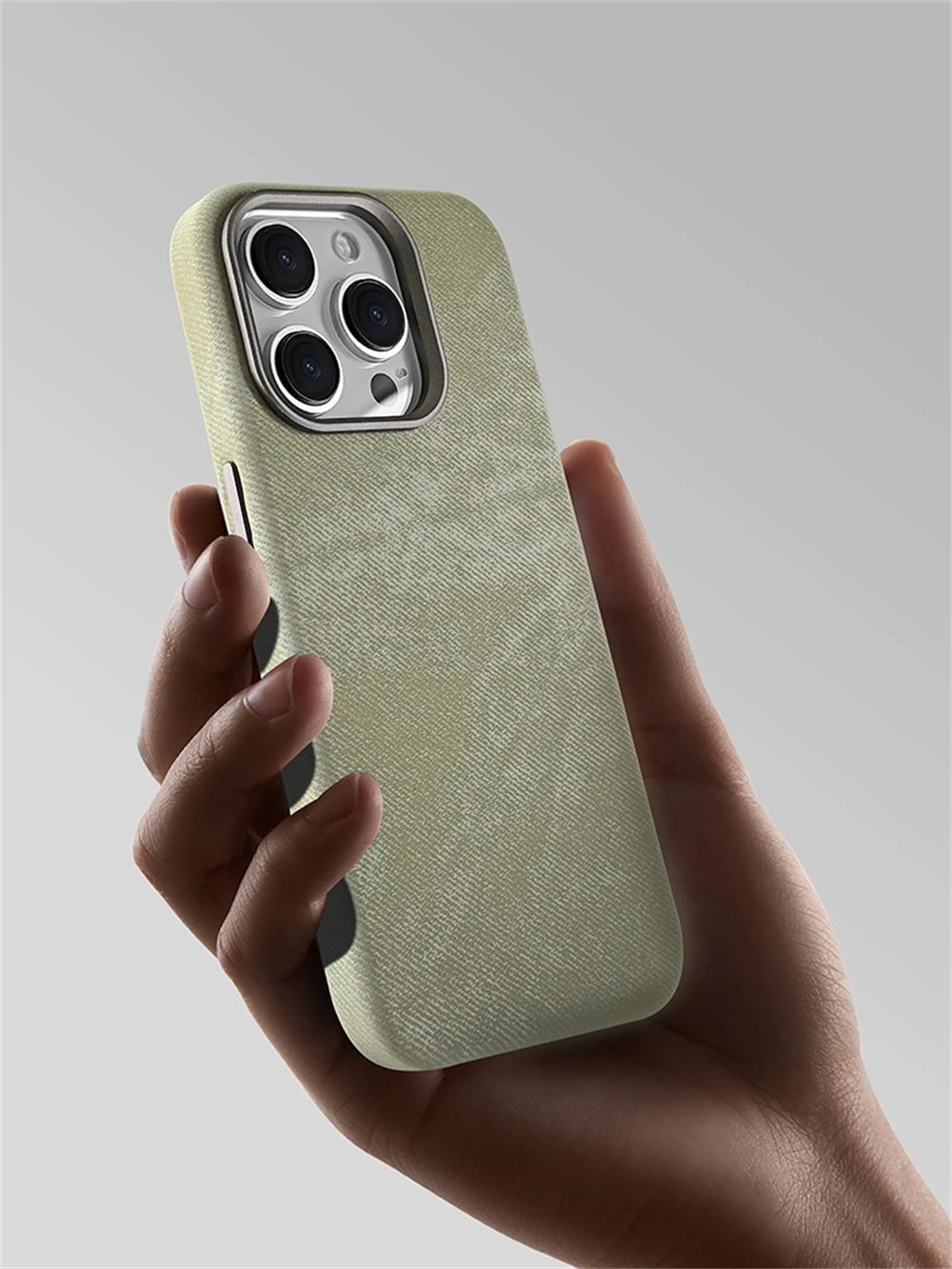 Luxury Fiber Leather Shockproof Magnetic Case with Wireless Charging Compatibility