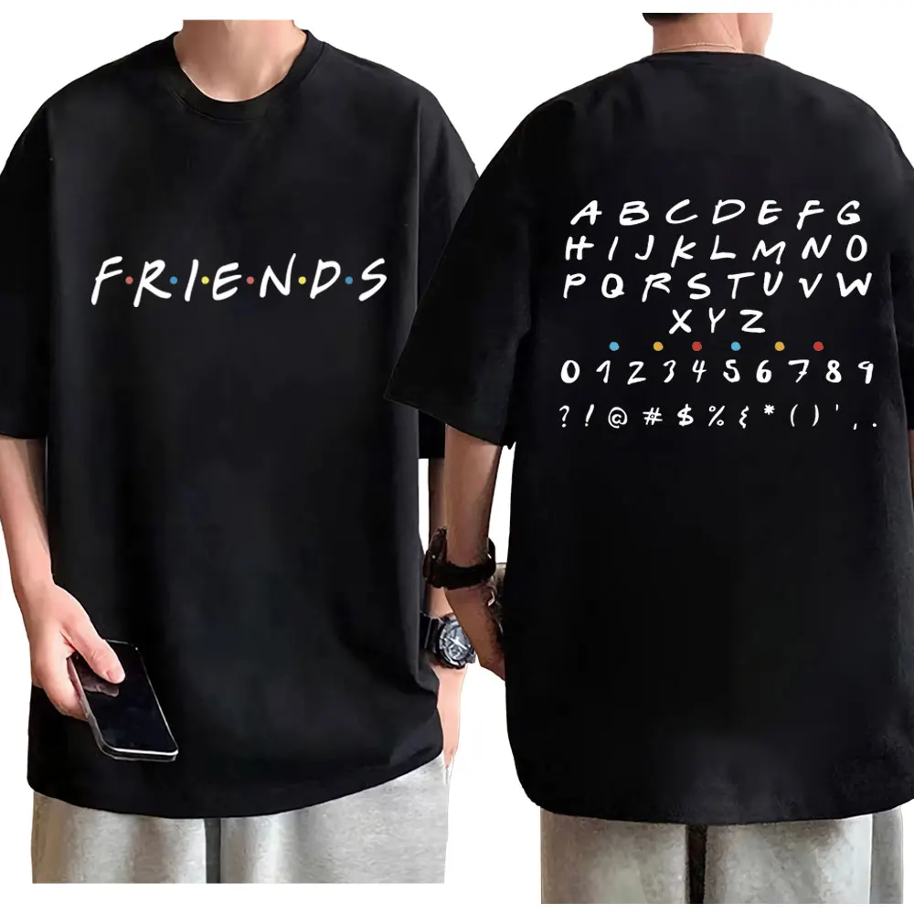 

TV Play Friends Font Design Printed T Shirts Men Women Trend Y2k Style Short Sleeve T-shirt Fashion Casual Oversized T-shirts