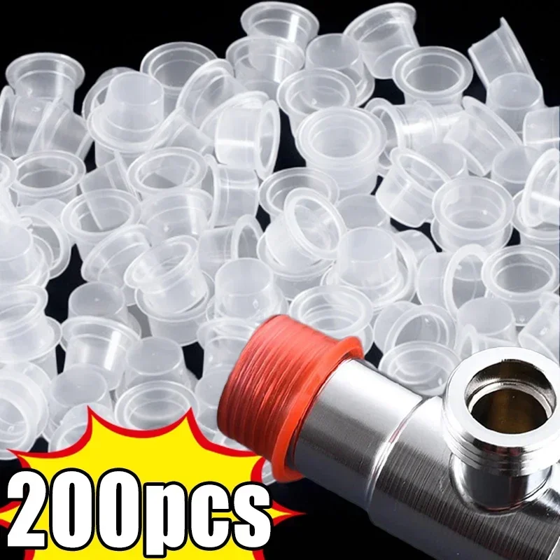 Sealing Gasket Rubber Washers Rubber O Rings Silicone O Rings 200/10pc Faucet Leak-proof Valve Threaded Pipe Hose Silicone Washer Seal O Ring for Plumbing Plug Prevent Leakage