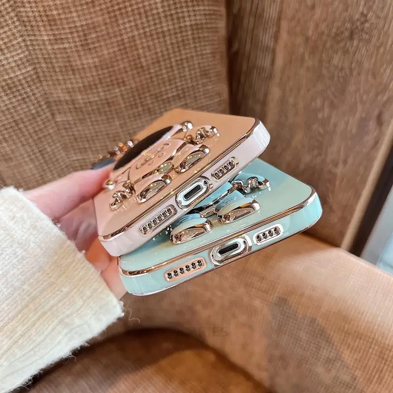 Astronaut Holder Plating Silicone Stand Case