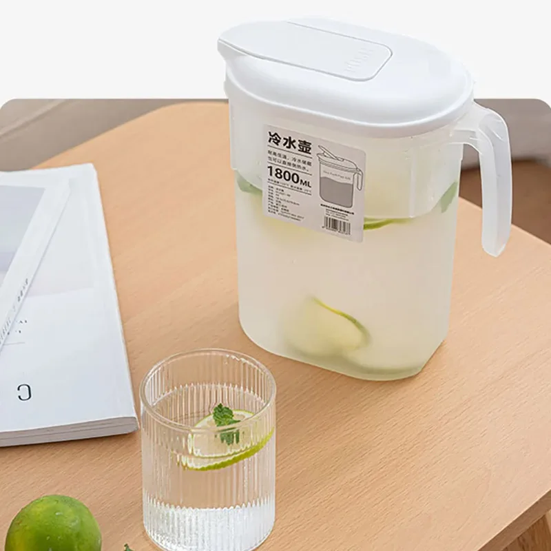 1800ml Plastic Juice Water Bottle Jug Drinkware Large Capacity Bottles Cold Water Pot Household Fashion Storage Kettle