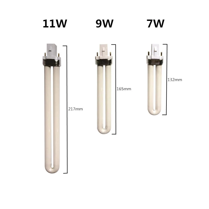 365nm G23 Mosquito Killer Lamp Tube 7W 9W 11W Fly Pest Killer Trap Catcher UV 2pins GEL Curing Light Tube BLB UVA for Nail Dryer