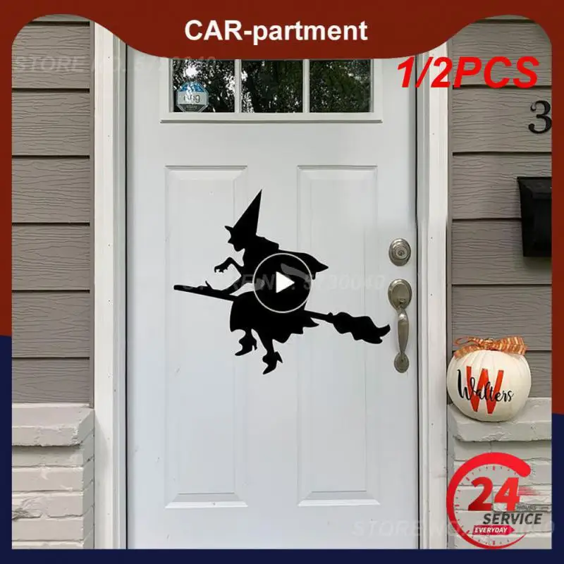 1/2Pcs Adesivo Per Auto Cartoon Witch Silhouette Creative Body Window Automobili Decorative Moto Accessori Esterni Decalcomania In Vinile