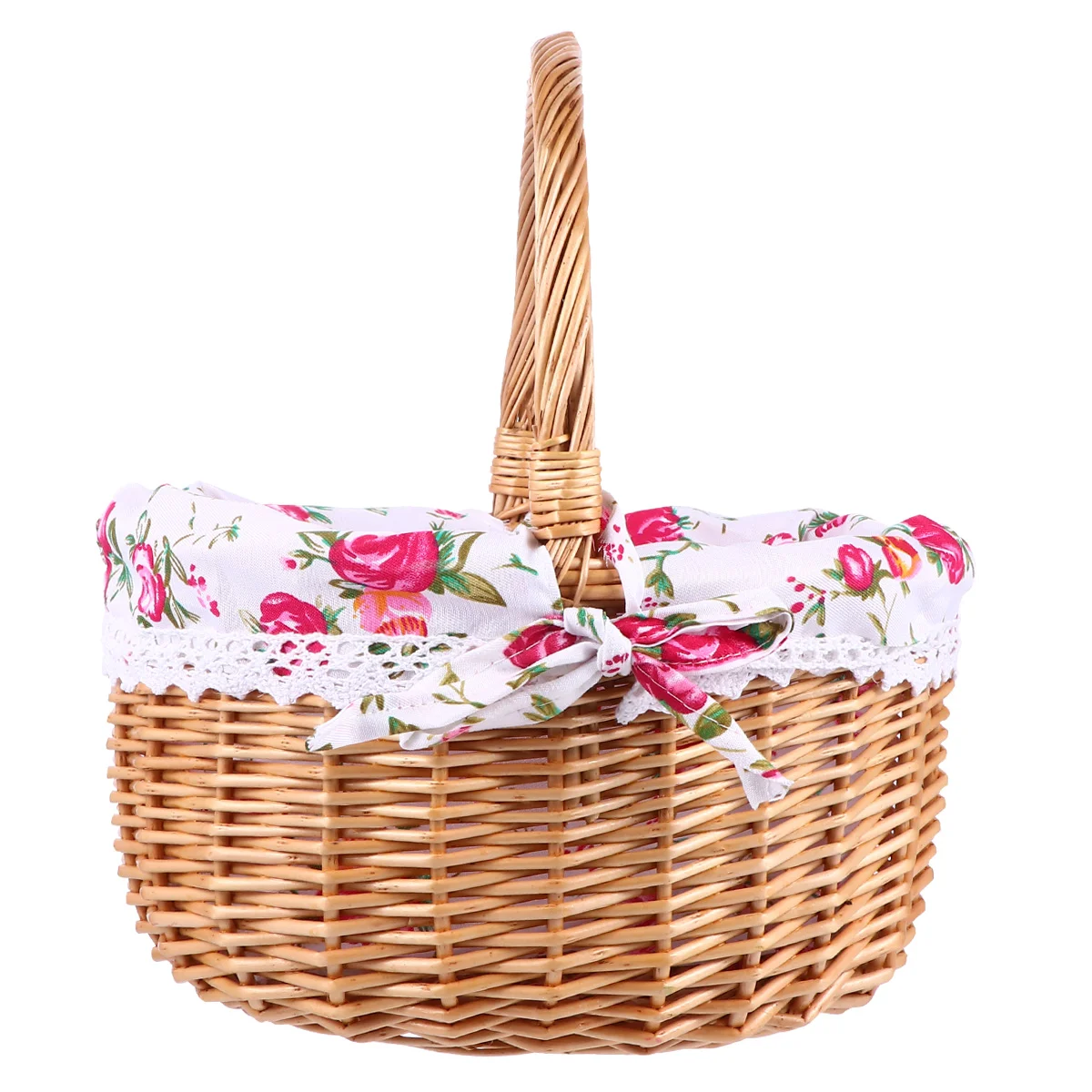 

1 Pc Beautiful Fruit Holder Wicker Storage Box Hand-woven Flower Basket (S)