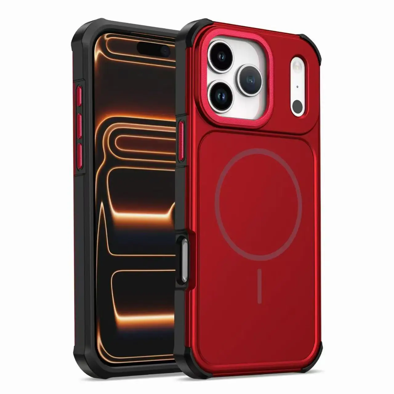 Matte Armor Shockproof Heavy Duty Magnetic Phone Case with MagSafe Compatibility