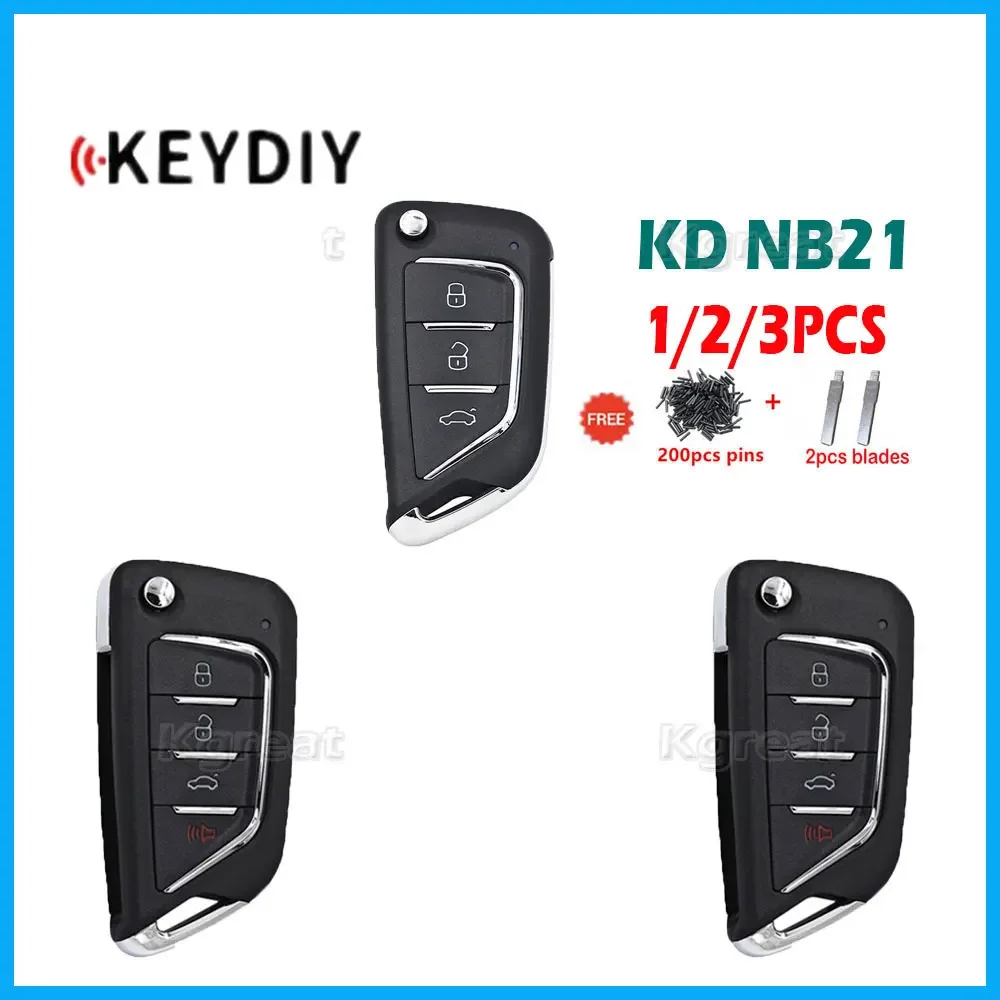 

1/2/3pcs KEYDIY NB21 Multifunctional Remote Key NB21-3 NB21-4 KD NB Car Remote Key for KD900/KD-X2 Key Programmer Remote Control