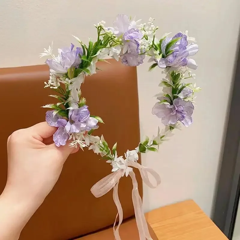 Sweet Cute Flower Headband Fashion Kids Bridal Wedding Head Wreath Party Hair Ornaments Accessories