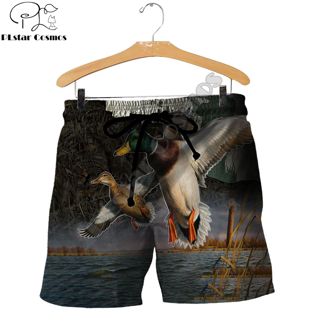 

PLstar Cosmos утка Охота 3D полный принт мужские повседневные шорты Летние Стильные унисекс шорты Харадзюку полиэстер шорты