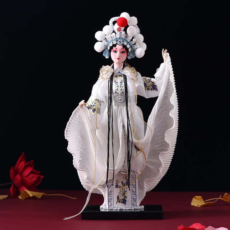 

Peking Opera Characters Facial Makeup Dolls Twelve Inches Ornaments Handmade Souvenirs People Chinese Style Small Gifts