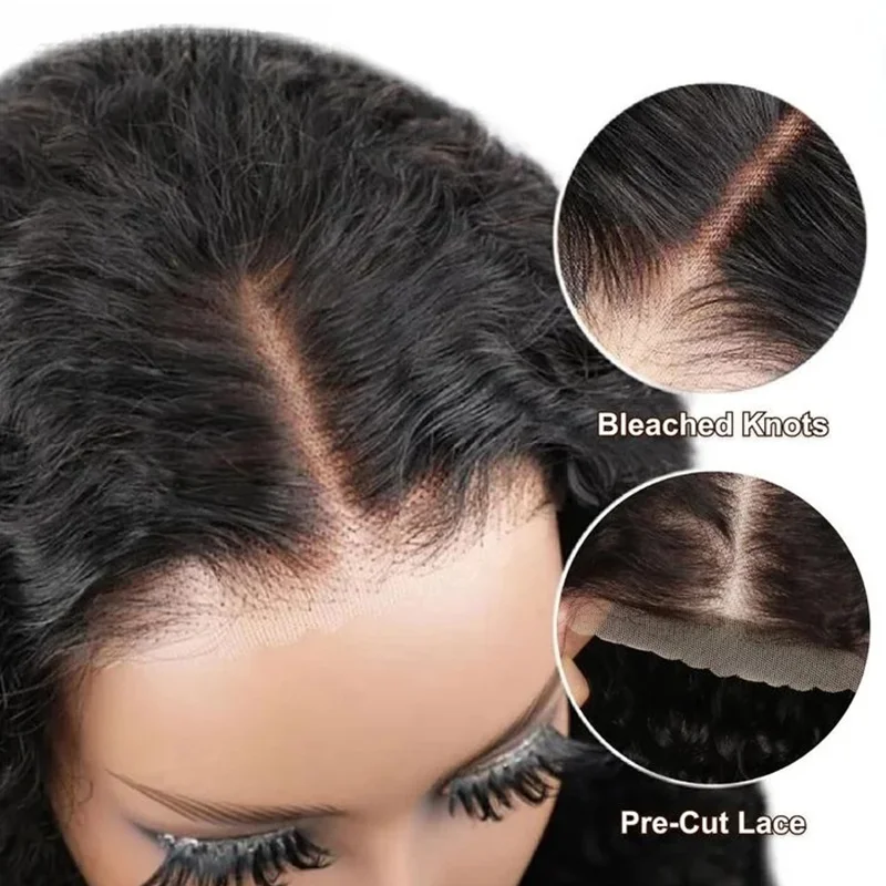 250 Density Wear And Go Deep Wave Glueless Wig Human Hair For Women 5x5 13x6 Hd Frontal Curly Lace Front Wigs On Clearance Sale