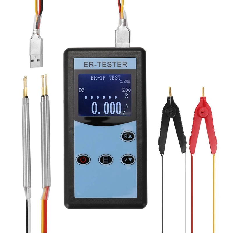 

0.01MΩ-200Ω Battery Internal Resistance Tester 4 Wire Battery Voltage Resistance Testing Tester Nickel Hydrogen