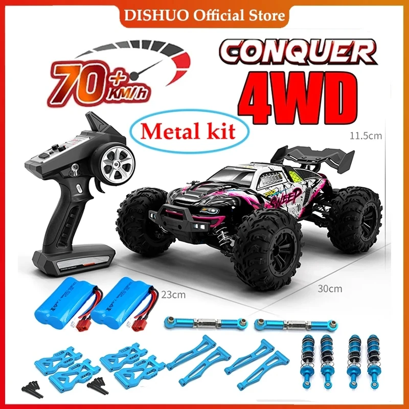 

1:16 75KM/H or 50KM/H 4WD RC Car with LED Remote Control Cars High Speed Drift Monster Truck for Kids Vs Wltoys 144001 Toys