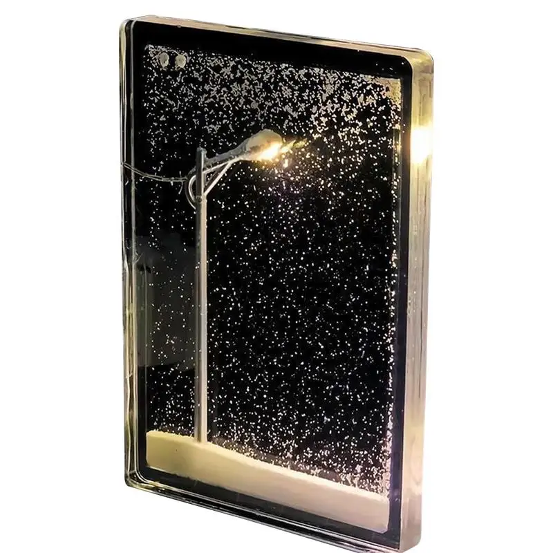 Handmade Snow Scene Night Light Christmas Light-Up Kit Snowy Night Light Toys Arts And Crafts Decor for Kids Adults