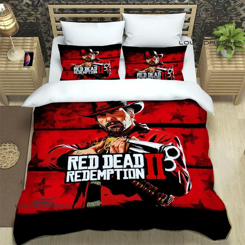 Red Dead Redemption 2 print Bedding Sets exquisite supplies set duvet cover bed comforter set bedding set luxury birthday gift 4