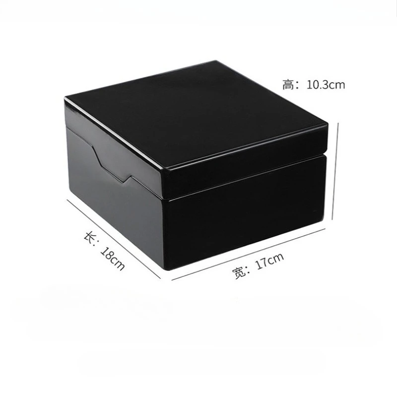 Scatola per Orologi Automatici di Lusso, Confezione Rettangolare Nera per Gioielli, Imballaggio di Alta Qualità con Cuscino in Velluto Rosso - immagine 4
