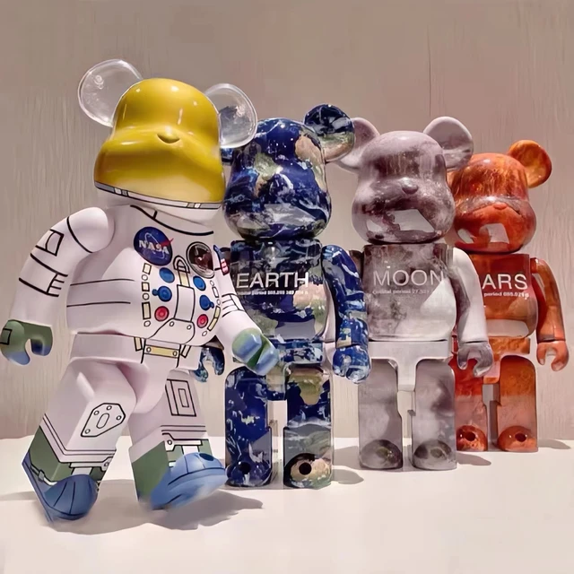 .com: Bearbrick 1000% Building Blocks Bear Violent Bear Collection  Series Astronaut Anime Doll Doll Gift Fashion Ornament Collection Model Toy  A : Toys & Games