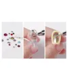 1PC Metal Nail Art Double Head Press Point Drill Pen Crystal Rhinestones Gem Picker Wax Pencil DIY Manicure Picking Tool 3
