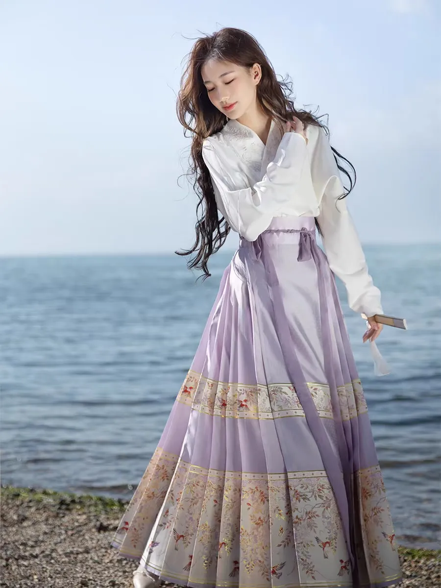 

Zhuanghua Zhijin Hanfu New Chinese Style Horse Face Skirt0313