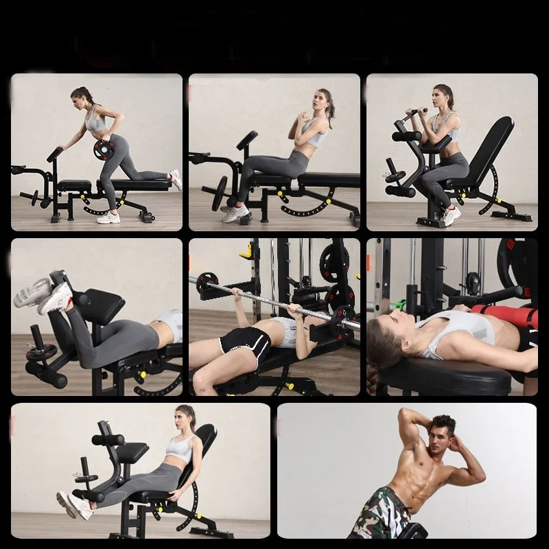 Indoor Foldable and Multifunctional Weight Lifting Bench, Workout Barbell Bed, Workout Bench