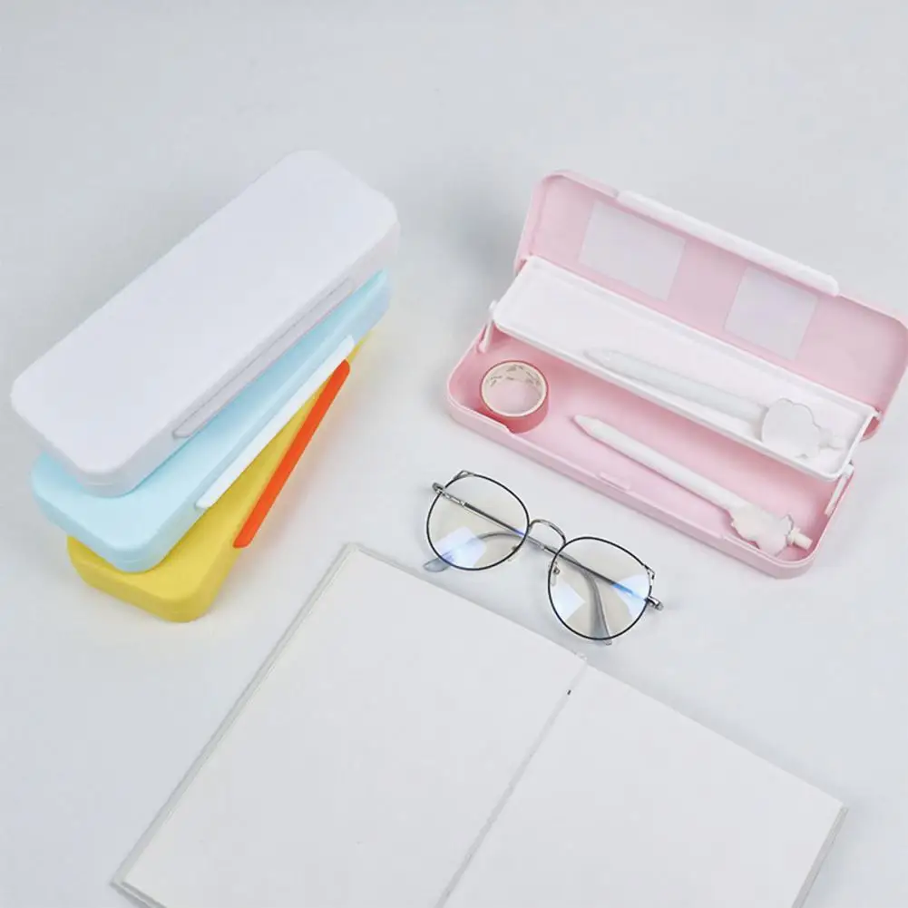 Fashion Pen Case Wear-resistant Fine Workmanship PP Double Layer Convenient Pen Case