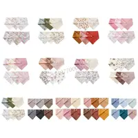 Newborns Saliva Towel Soft Feeding Bib Breathable Baby Bib Cotton Burp Cloths Baby Drooling Apron for Toddlers Infant J60B