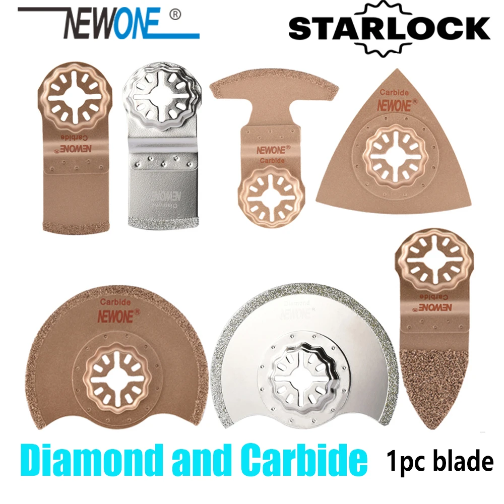 NEWONE Starlock Diamond Carbide Oscillating Saw Blades For Triangle Rasp Multitool Flush Segment