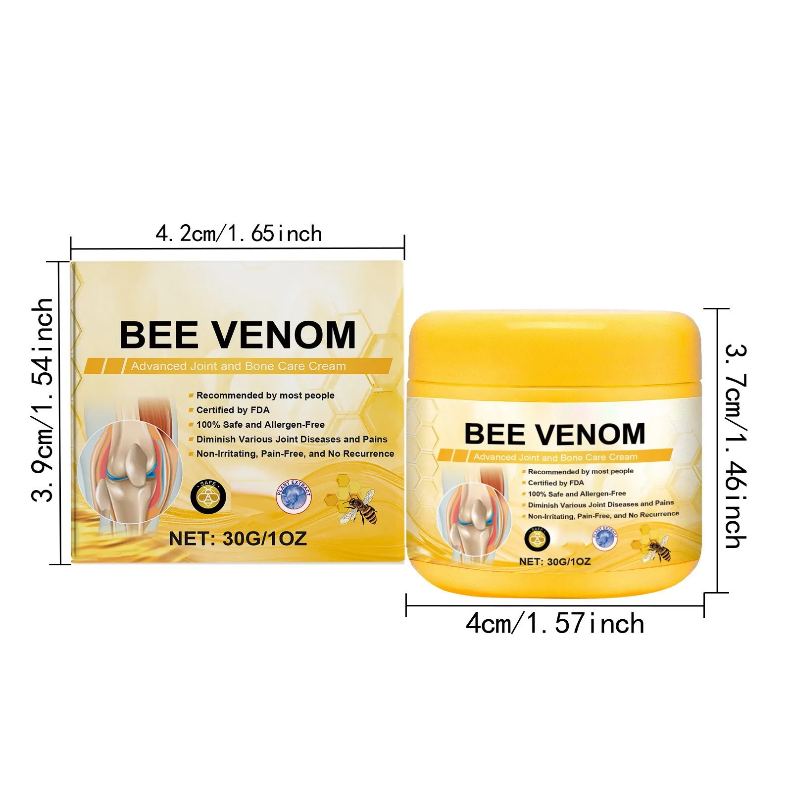 Bee Venoms Joint Care Cream Relieve Cervical Joint Soreness Massage Treatments Cream Bone Health Body Care Tools