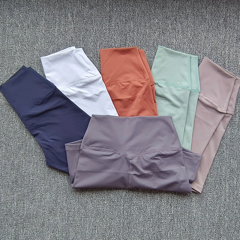Solid Color Women Fitness Sports Short High Waist Yoga Short Cycling Comprehensive Training Jog Squat Proof Internal Pockets workout shorts yoga shorts sports shorts running shorts seamless shorts
