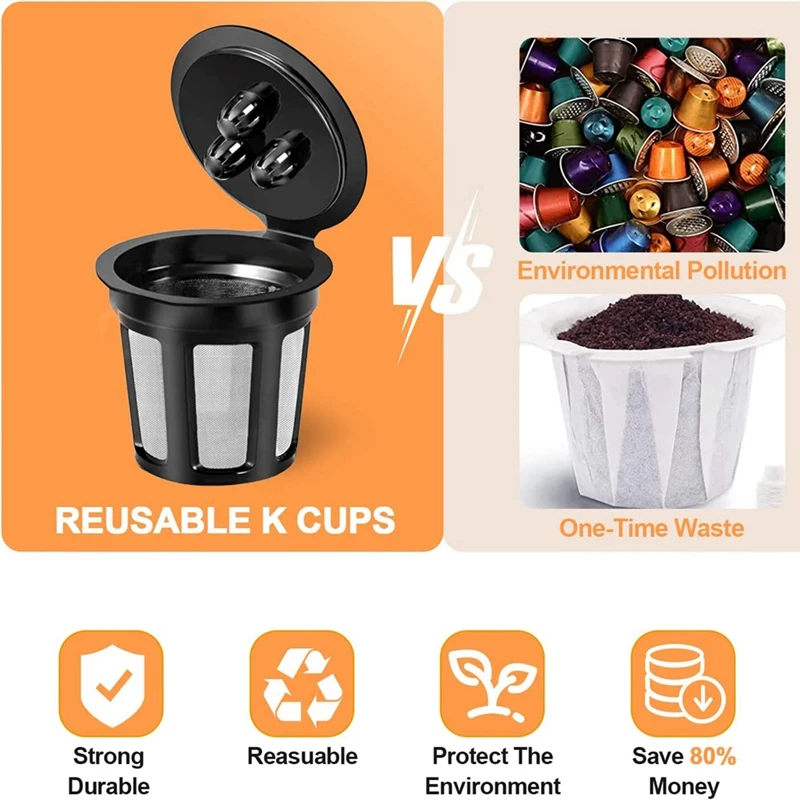 Stainless Steel Reusable K Cups fit Ninja Coffee Maker,Upgrade K Cups Reusable  Coffee Pods Permanent K Cups Coffee Filters - AliExpress
