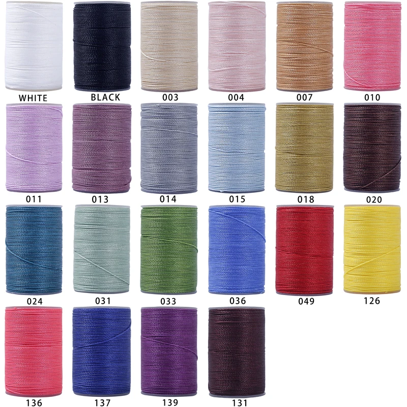 Leather Waxed Thread Cord Waxed Line For DIY Handicraft Tool Hand Stitching Thread Round Line 22 Colors 160m/lot 0.35mm leather sewing tools