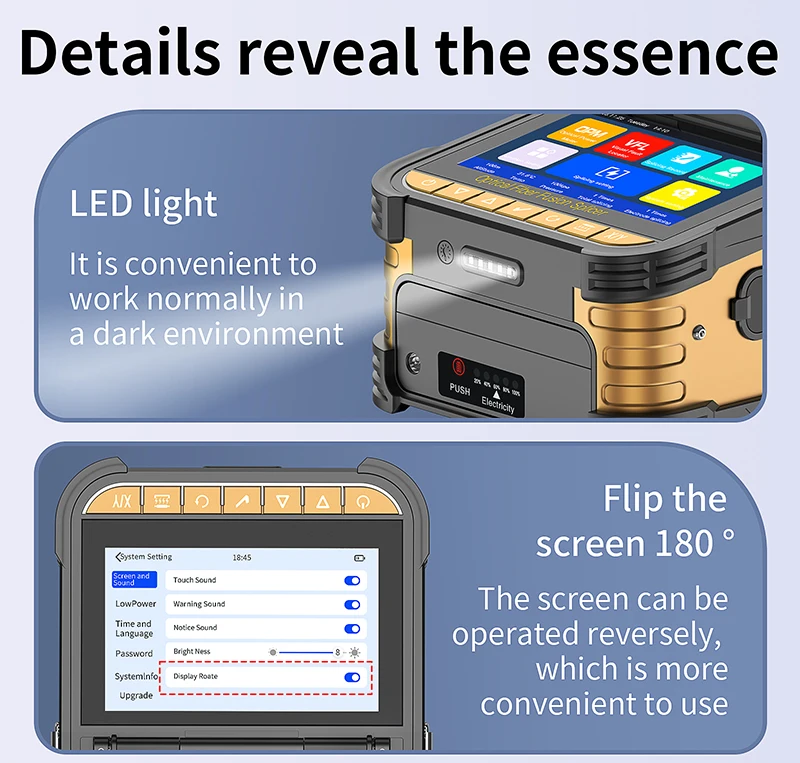 S-90 Fiber Optic Fusion Splicer 6 Motors Multilingual Touch Screen FTTH Optical