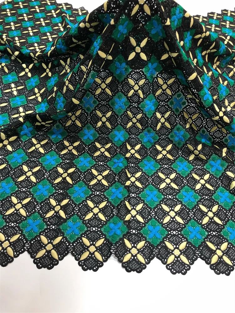 Afrikanischer Spitzenstoff im neuen Stil, 2025, hochwertige Spitze, wasserlöslich, bestickt, modischer weicher Spitzenstoff, 5 Yards – Detail 11