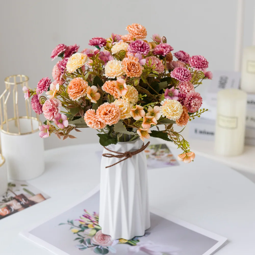 Artificial Carnation Rose Silk Flowers Flower Floral Fake Wedding VARIOUS 