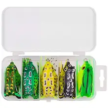 Frog Soft Fishing Bait Thunder Frog 1Pack Bionic Lures 2-Hooks Fishing Supplies Floating Artificial Bait Active Fake Wobblers